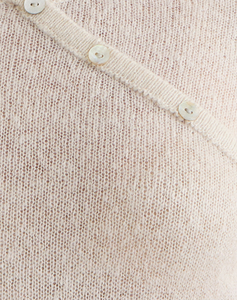 Image of Elanur Long Sleeve Top in Sheer Knit Ecru