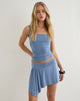 Image of Arah Mini Skirt in Cupro Dusty Blue