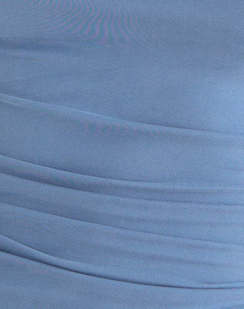 Image of Achara Top in Cupro Dusty Blue