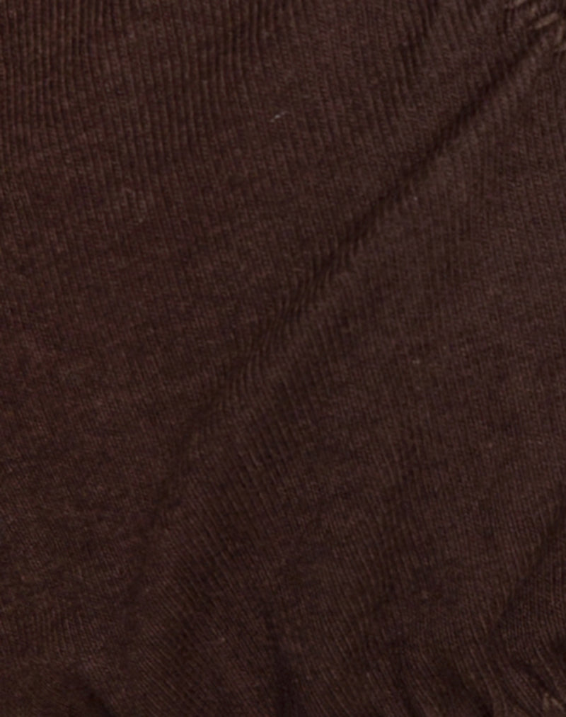 Image of Laina Bra in Jersey Chocolate with Pink Bow