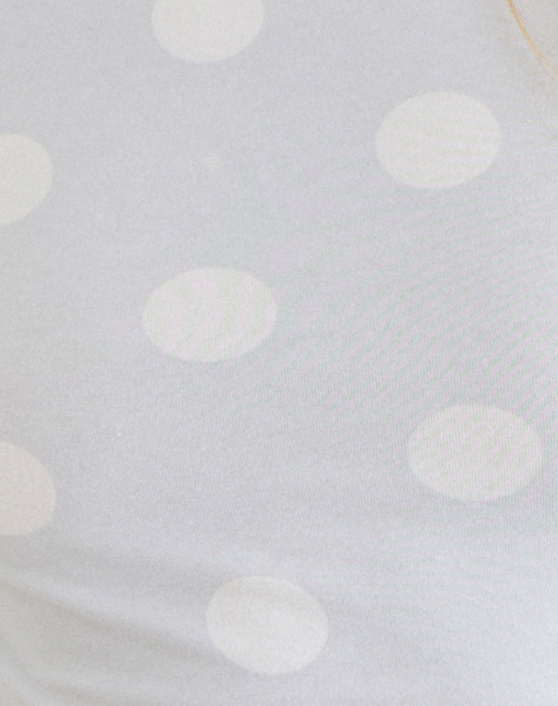 Image of Agneta Tee in Ivory with Tonal Big Polka