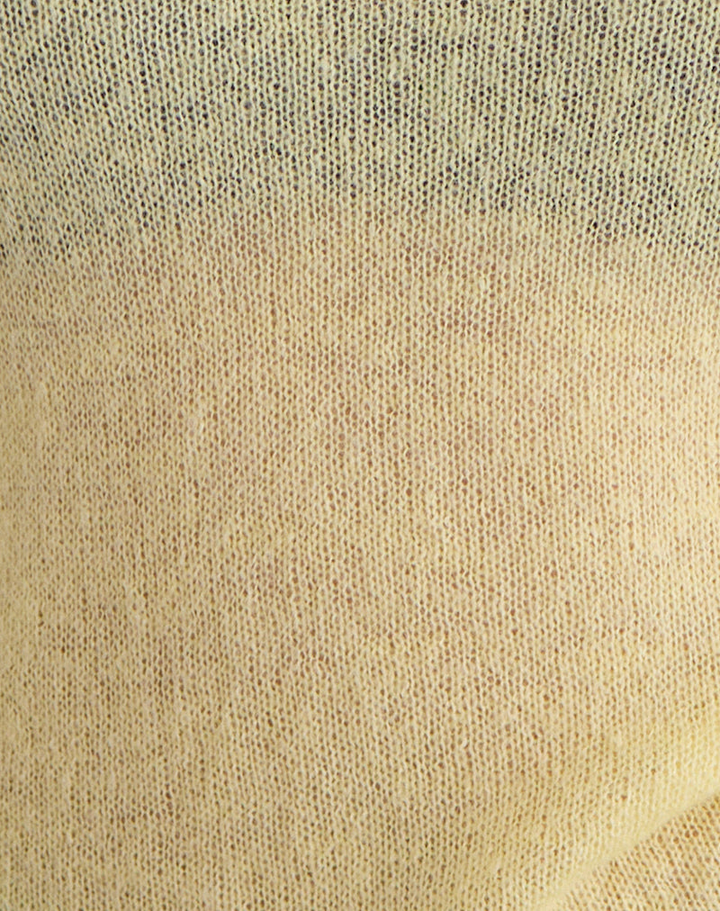 Image of Aika Long Sleeve Top in Sheer Knit Lemon