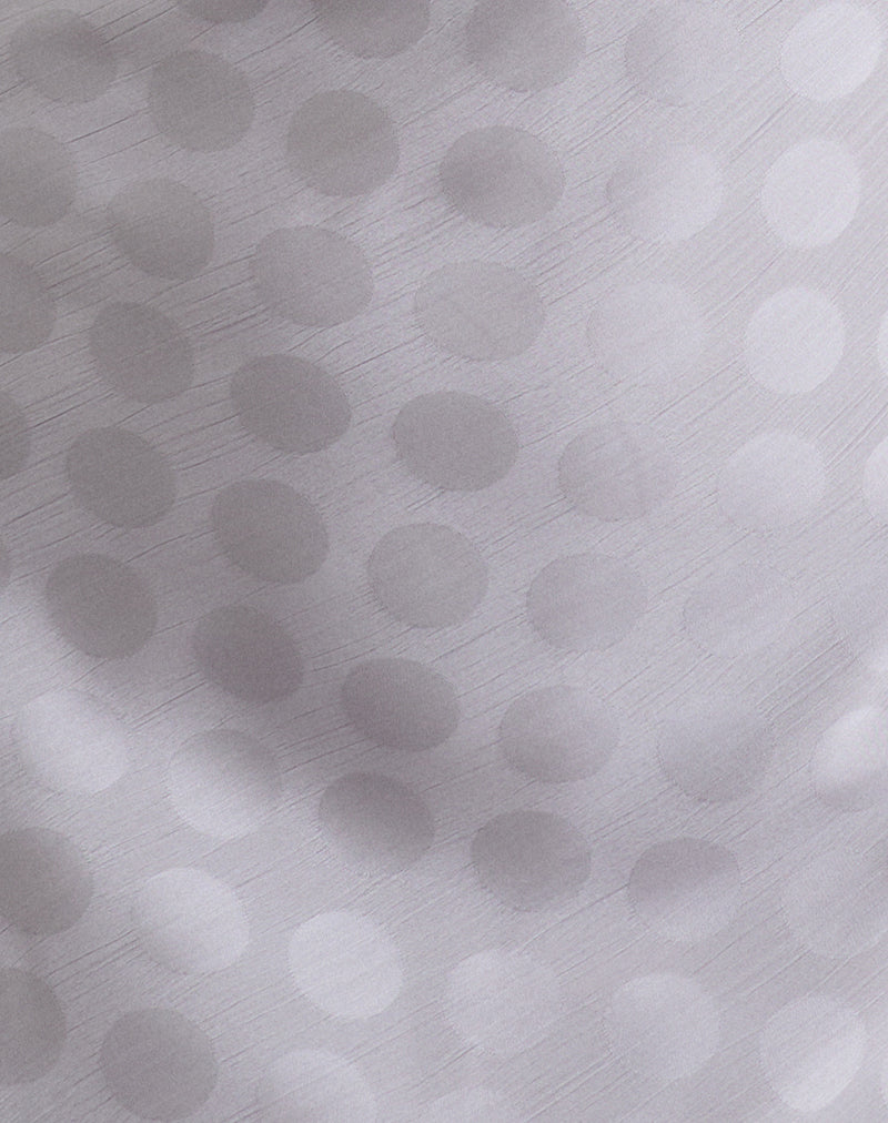 Image of Alenya Maxi Dress in Chiffon Monochrome Silver Grey Polka