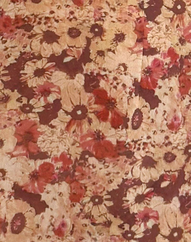 Image of Alette Halterneck Maxi Dress in Chiffon Rusty Flower