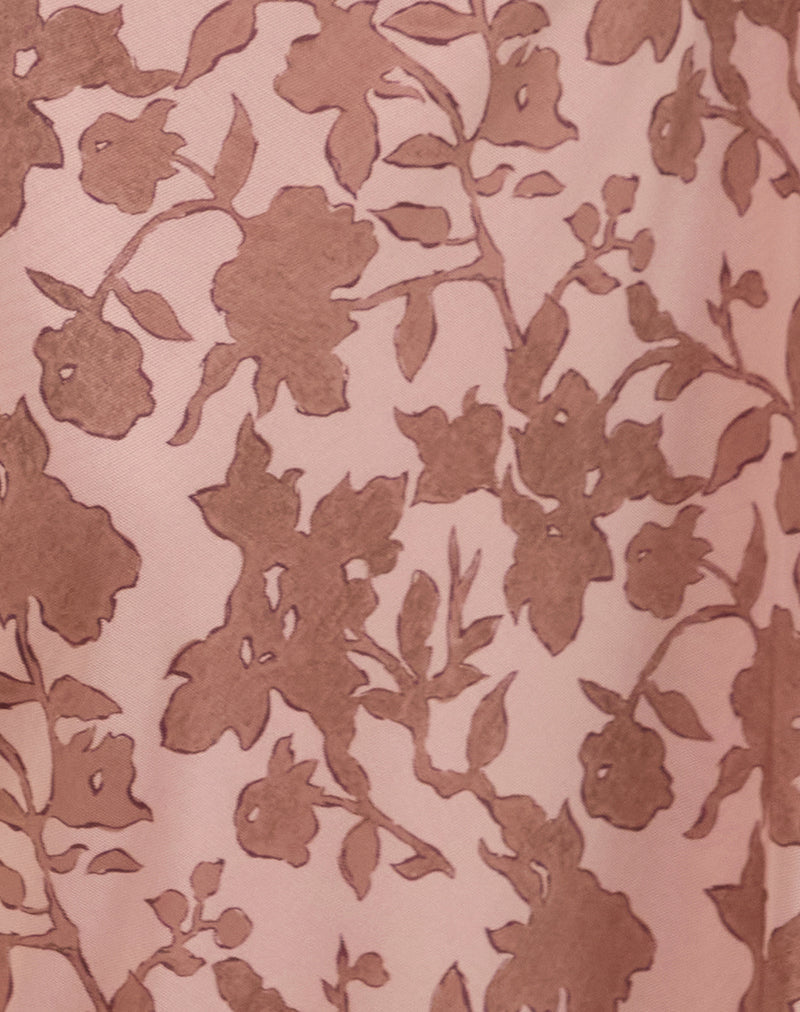 Image of Alfreda Maxi Skirt in Neutral Floral Print