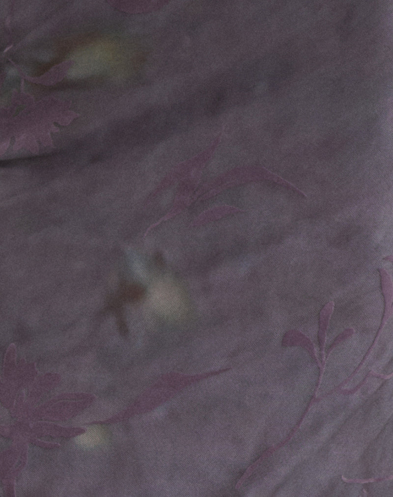 Image of Alfreda Maxi Skirt in Flare Flower Purple