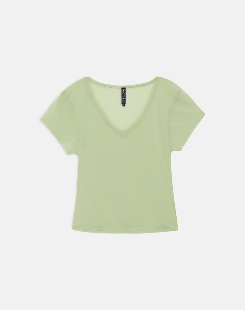 Image of Alinta Top in Mesh Pistachio