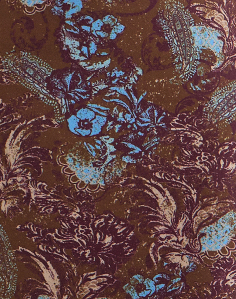 Image of Alnaka Maxi Dress in Feathery Paisley Brown