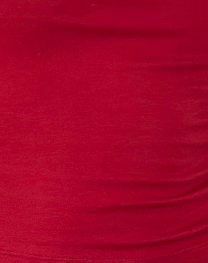 Image of Amabon Long Sleeve Top in Adrenaline Red