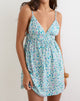 Image of Amibeth Mini Dress in Flower Power Blue