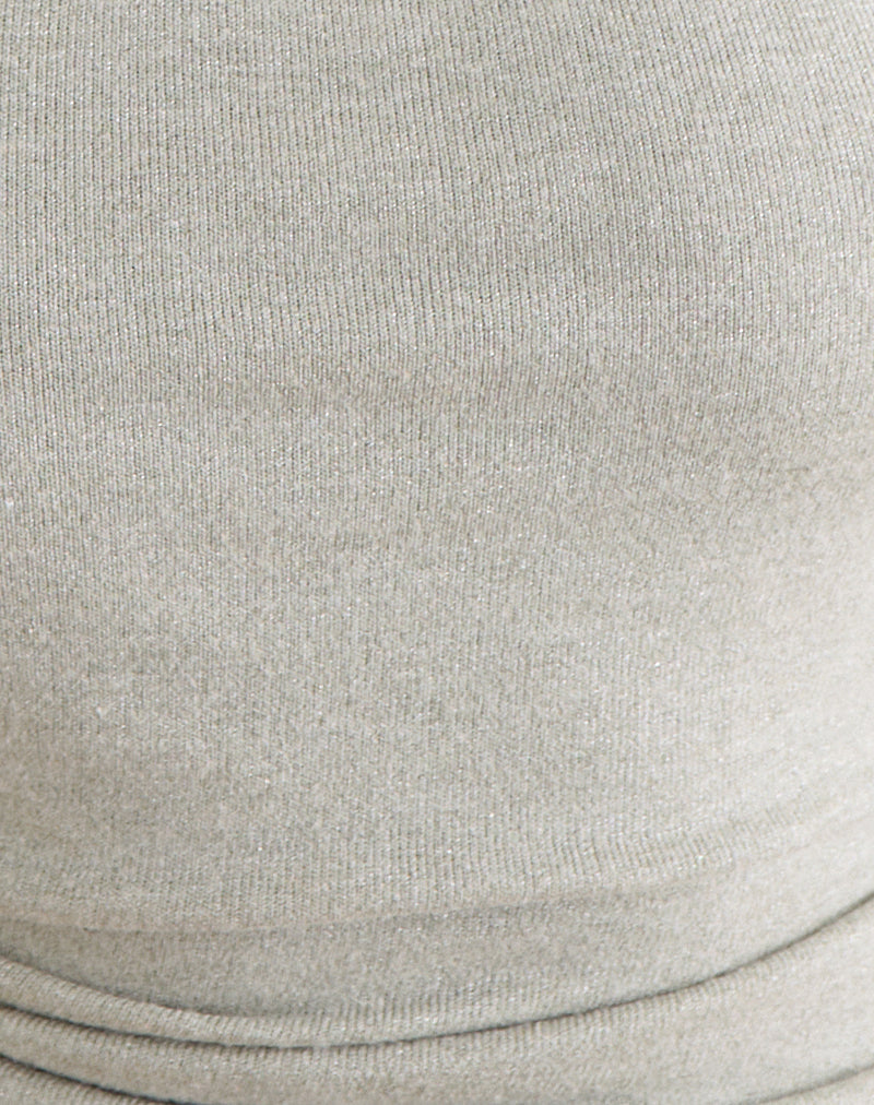 Image of Anari Top in Shimmer Knit Light Grey