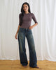 Image of Low Rise Roomy Jeans in Aged Mid Blue