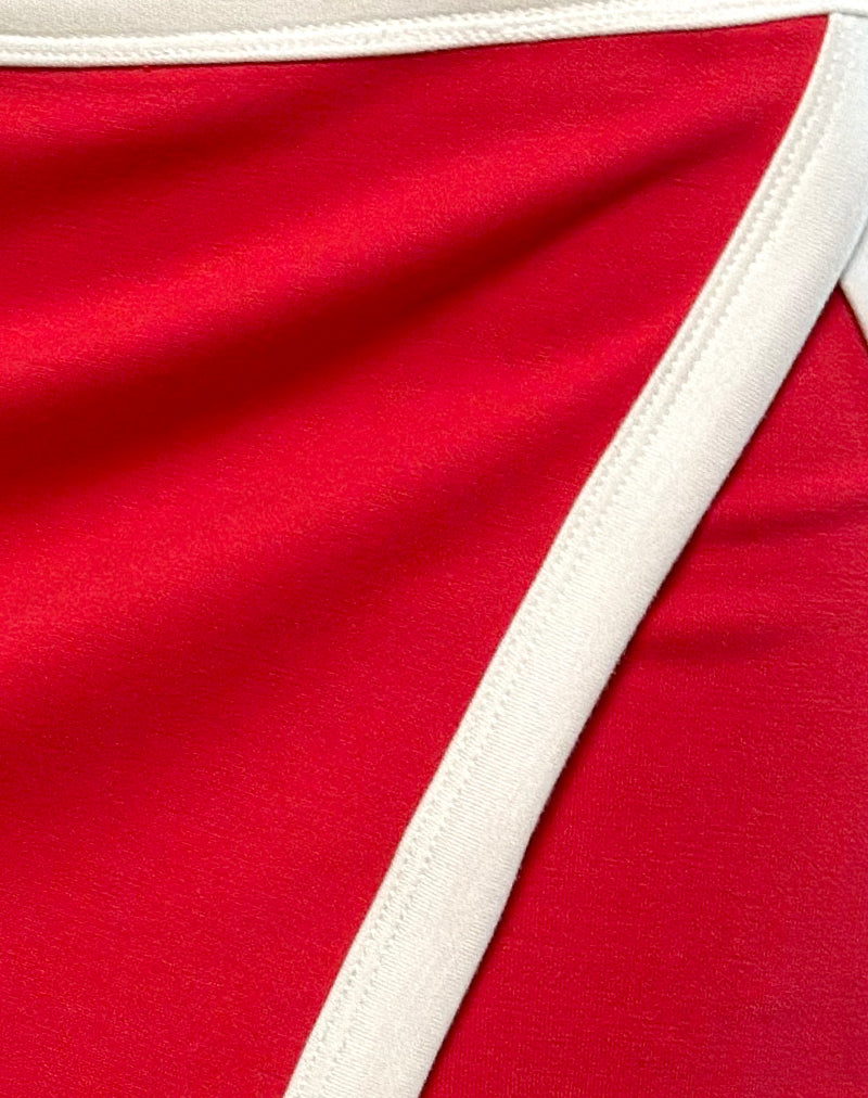 Image of Andeci Sport Skort in Red with White Binding