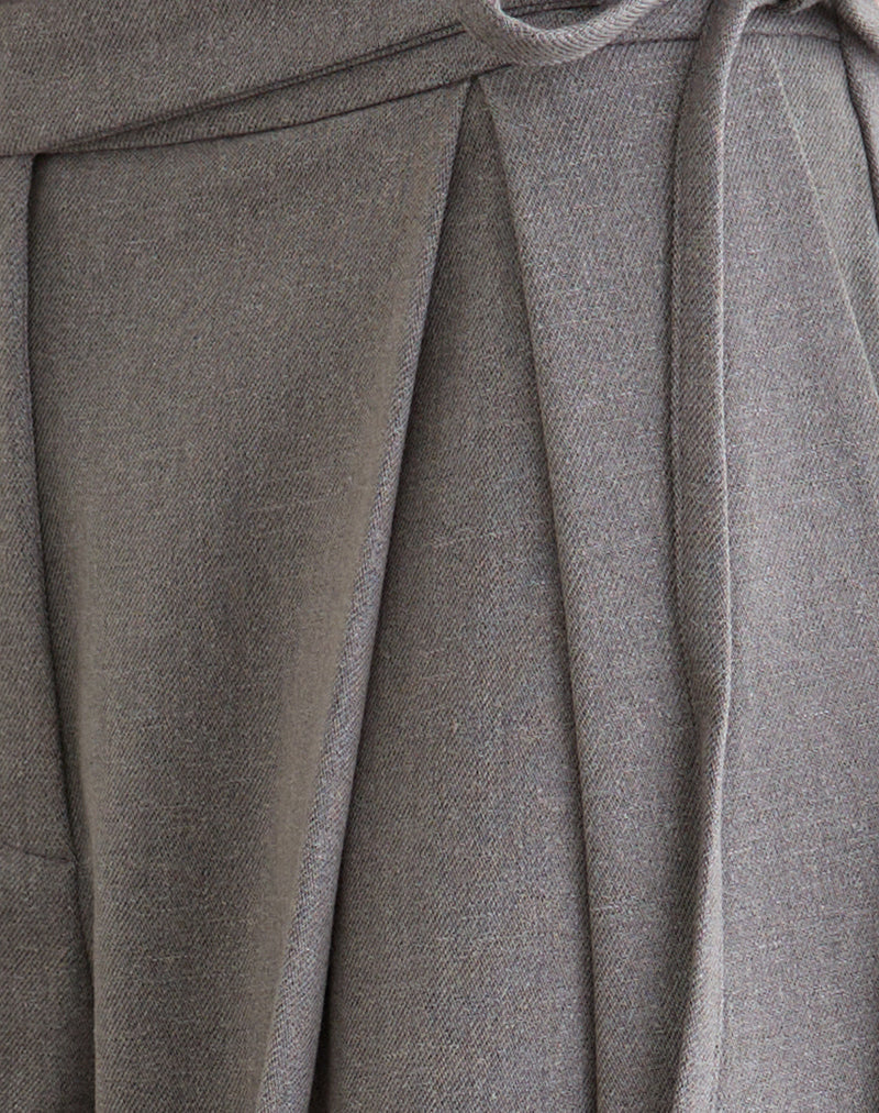 Image of Arden Tie Waist Trouser in Tailoring Grey