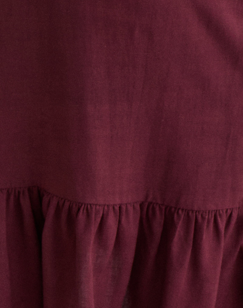 Image of Arige Mini Dress in Maroon