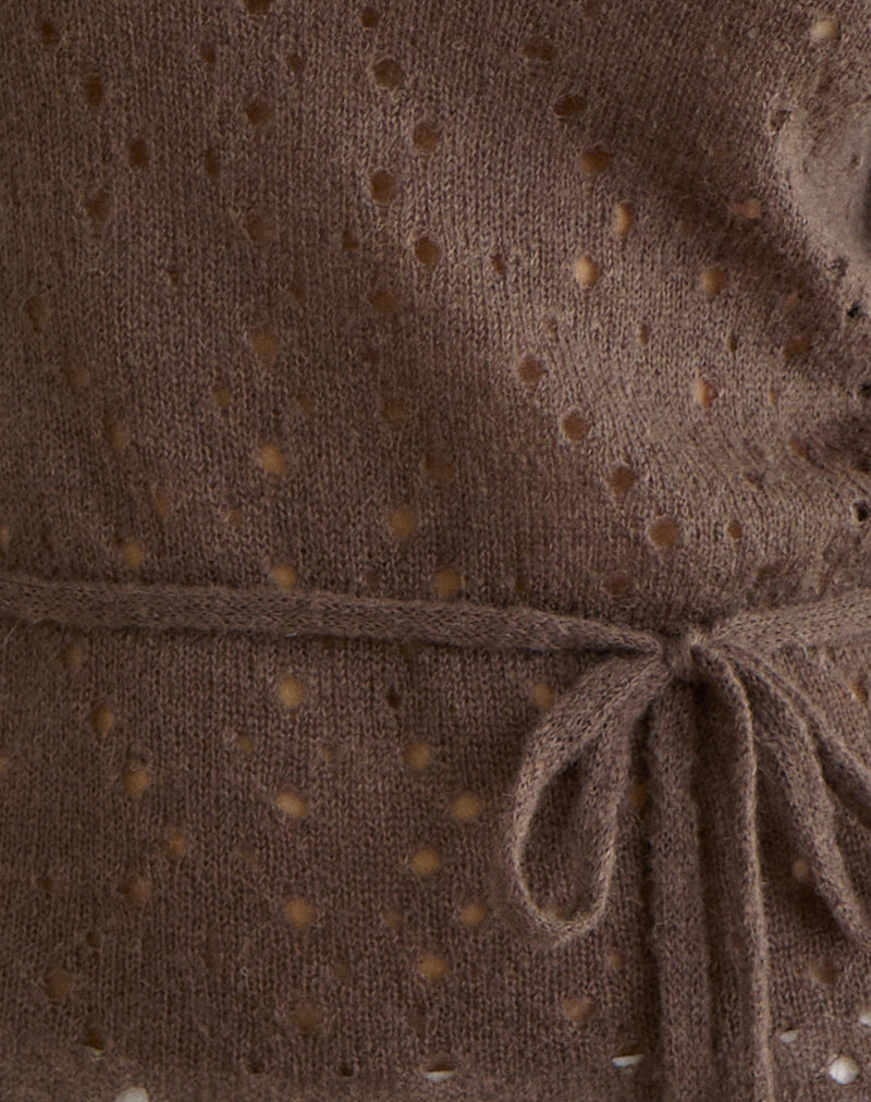 Image of Arutala Long Sleeve Top in Knit Brown