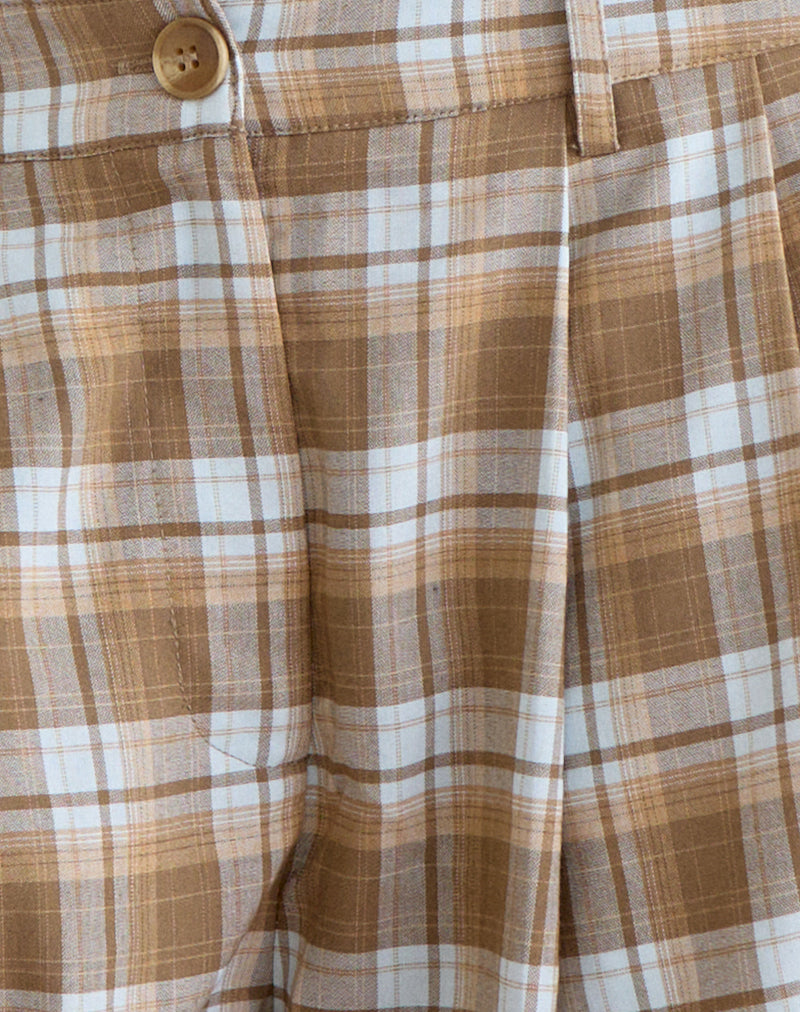 Image of Ashara Short in Tailoring Check Brown