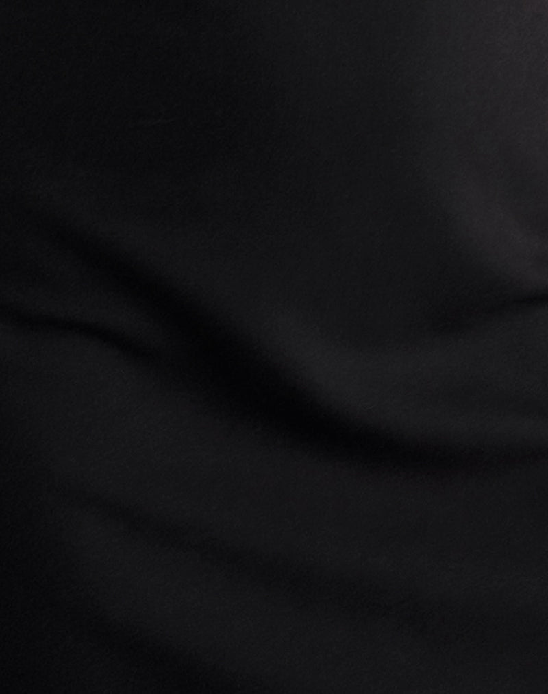 Image of Asinel Mini Dress in Black with Ivory Bow