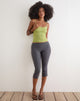 Image of Asla Cropped Capri Trouser in Stretch Tailoring Charcoal