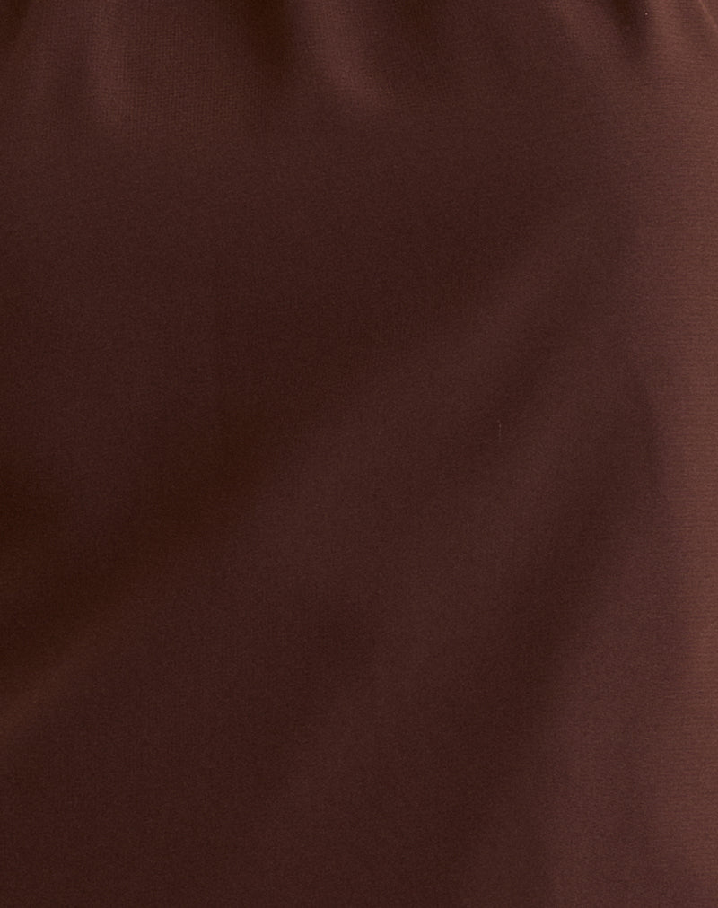 Image of Astina Halterneck Top in Chiffon Brown