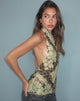 Image of Athens Backless Top in Snake Skin Muted Lime