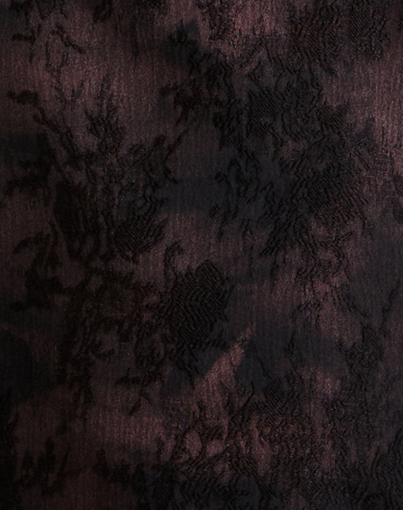 Image of Marinda Top in Jacquard Dark Purple Floral