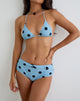 Image of Avi Swim Short in Blue with Polka Space Black and Belt