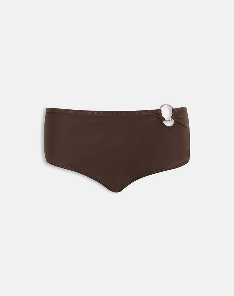 Image of Avi Swim Short in Brown with O Ring