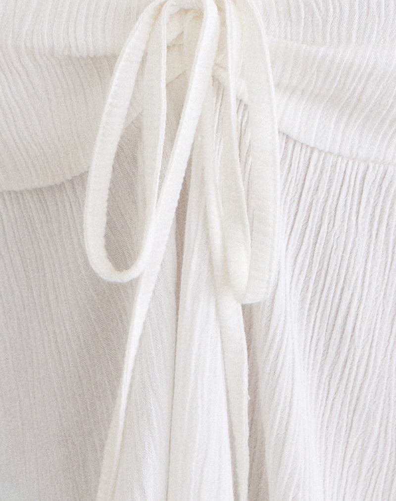 Image of Awilix Top in Crinkle Off White