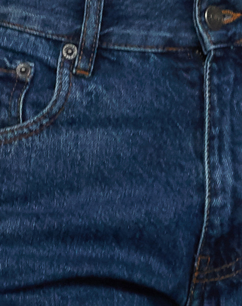 Image of Mid Rise Awkward Parallel Jeans in Mid Blue Used