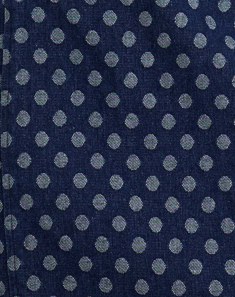 Image of Ayura Dress in Polka Chambray Indigo