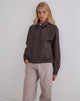 Image of Aviara Jacket In PU Dark Brown