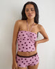 Image of Baela Tankini in Pink with Irregular Polka