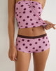 Image of Amy Swim Short in Pink with Irregular Polka