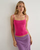 Image of Barlyn Cami Top in Mesh Pink