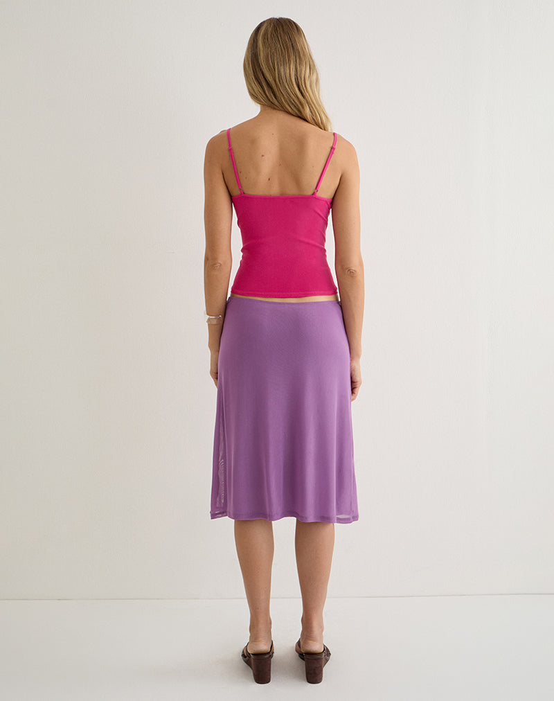 Image of Laykha Midi Skirt in Mesh Purple