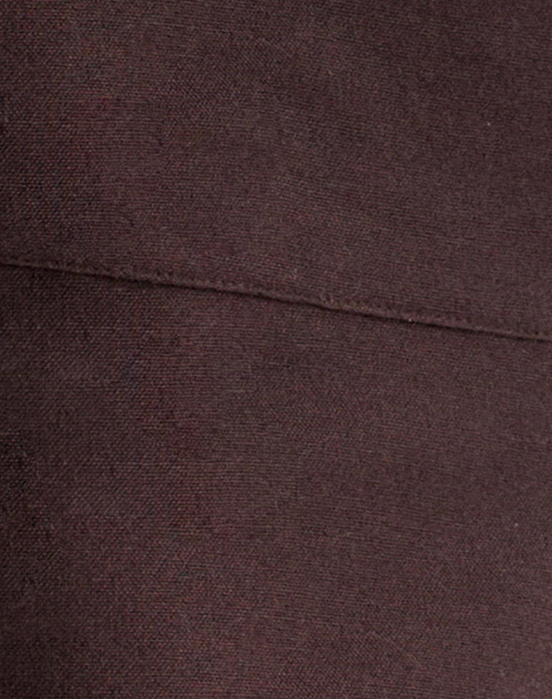 Image of Olesy Trouser in Linen Deep Mahogany