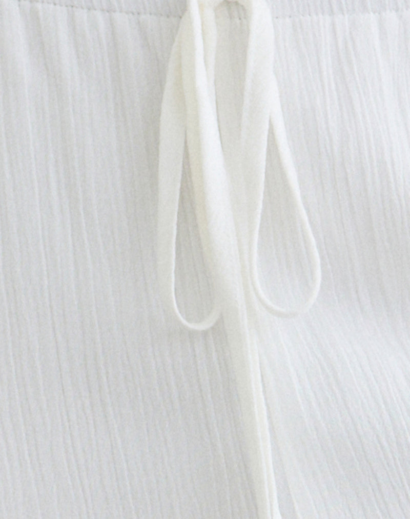Image of Basma Bloomer Trouser in Rayon White