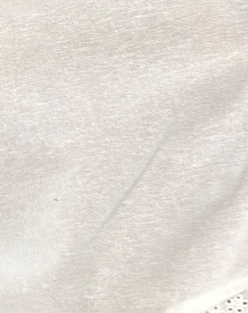 Image of Baysia One Shoulder Top in Linen Ivory