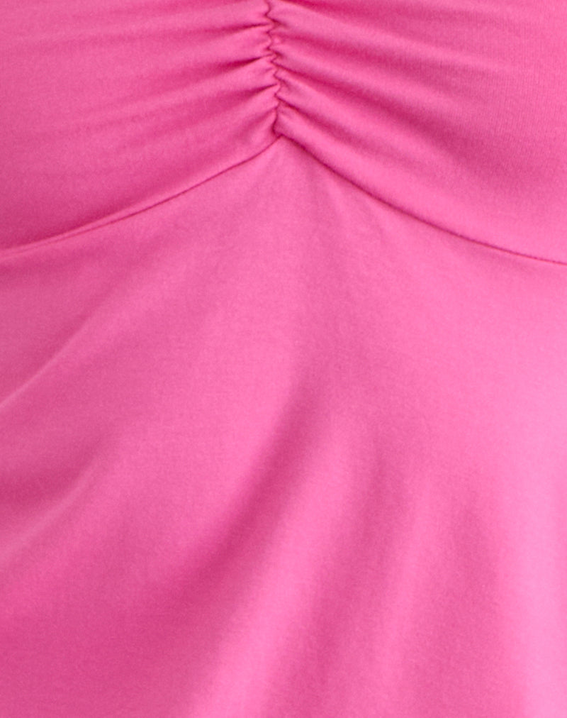 Image of Belena Mini Dress in Jersey Deep Pink