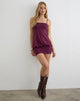 Image of Belica Mini Dress in Deep Purple
