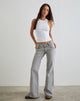 Image of Low Rise Bell Bottom Flare Jeans in Bleached Grey