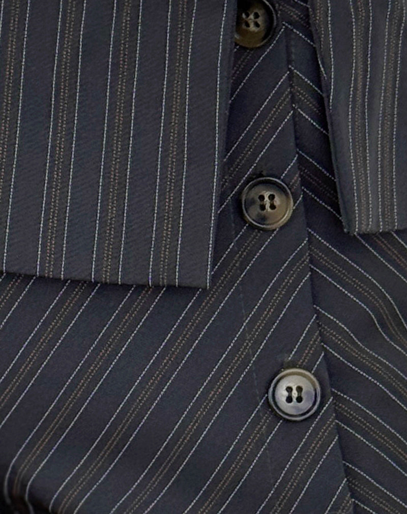 Image of Wamuka Short in Tailoring Pinstripe Grey