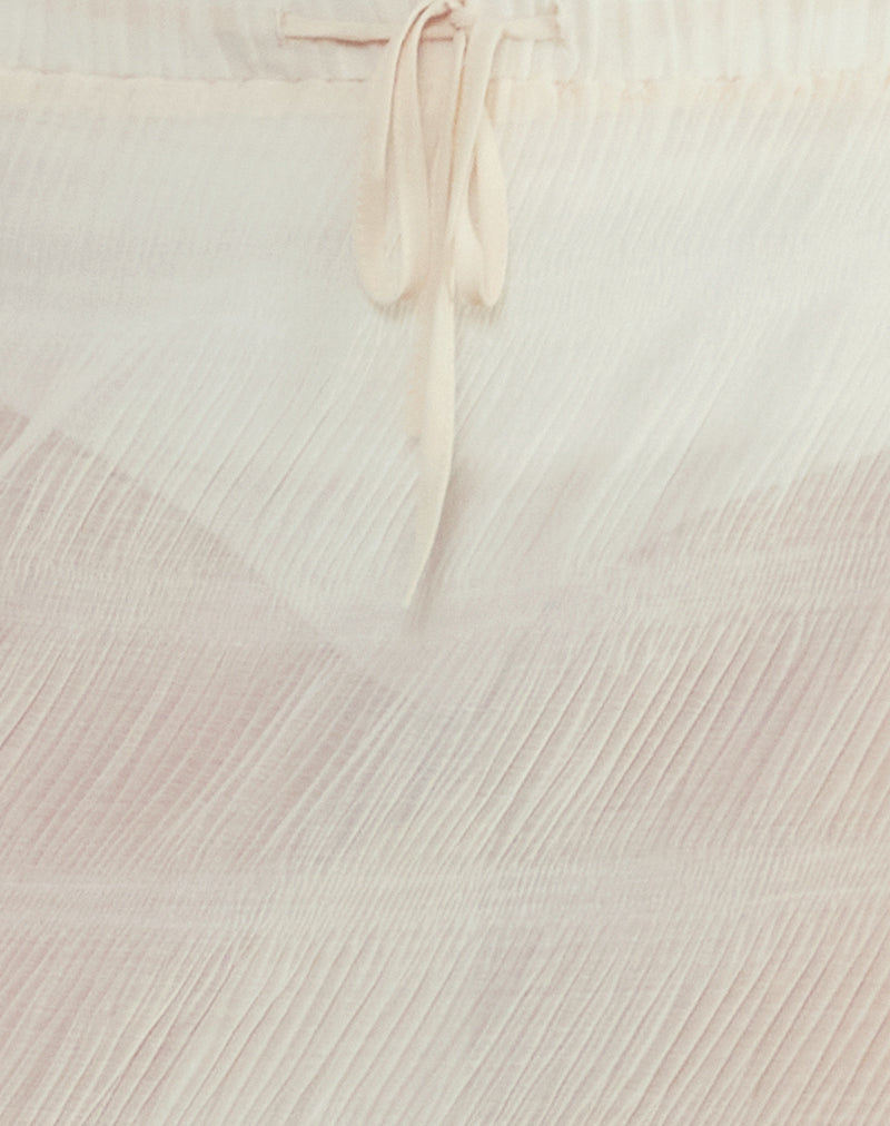 Image of Bente Unlined Maxi Skirt in Chiffon Plisse Ivory