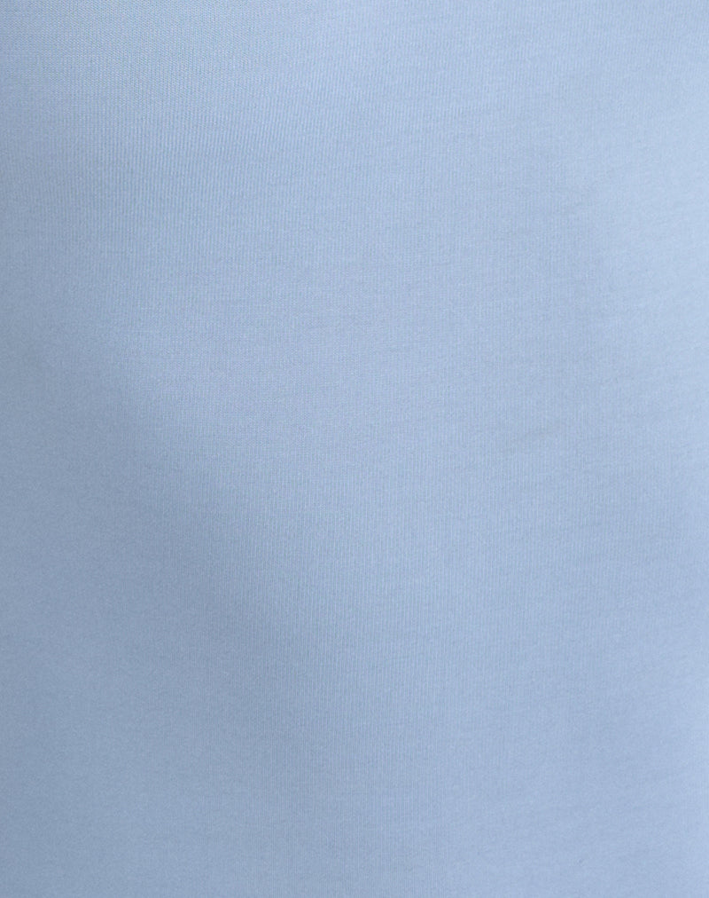 Image of Betony Top with Beads in Cupro Blue Mist