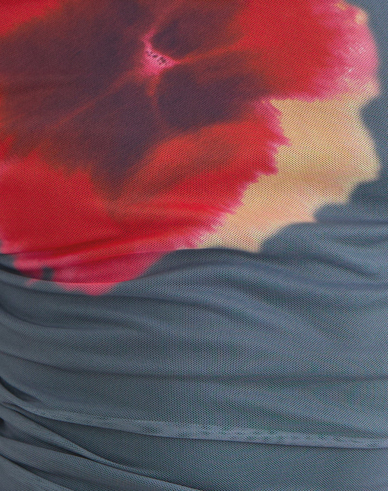 Image of Bisik Top in Grey with Big Petal Script