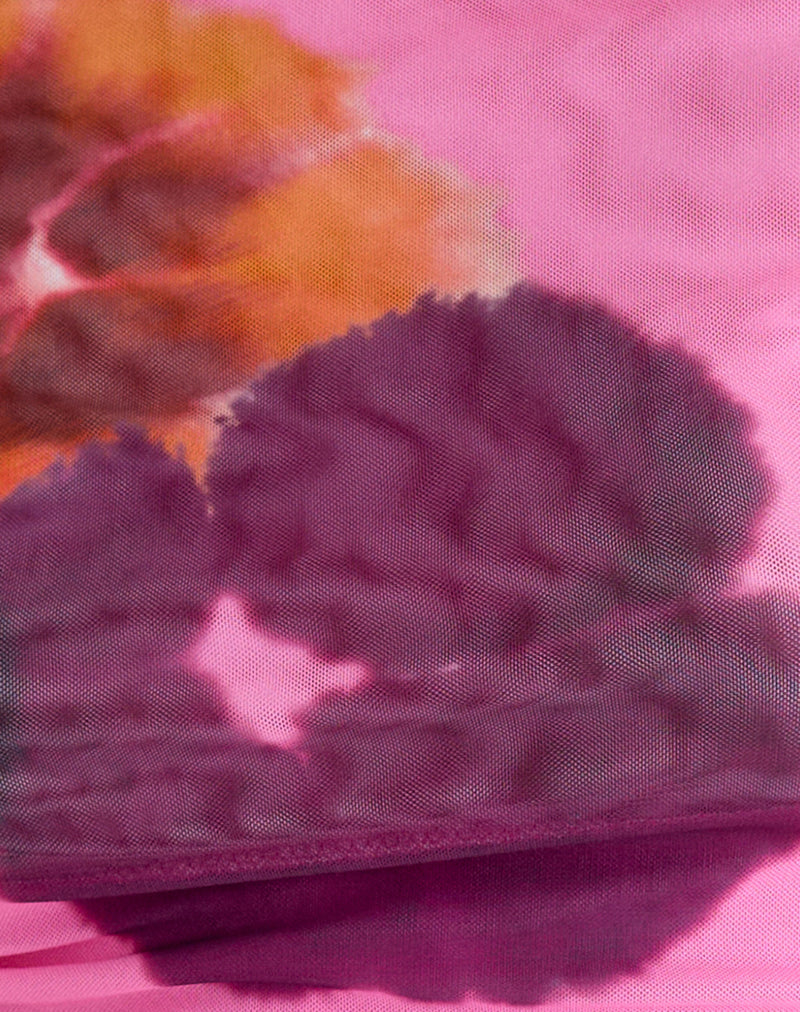 Image of Bisik Top in Hot Pink with Double Petal Script