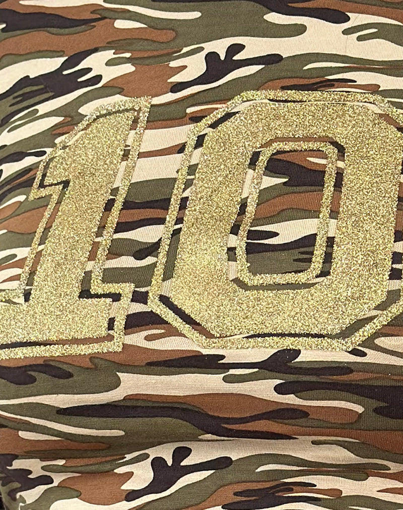 Image of Biya Top in Camouflage Brown
