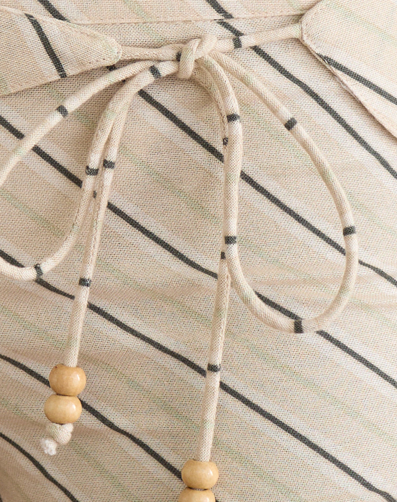 Image of Blasa Short in Tilt Lines Beige