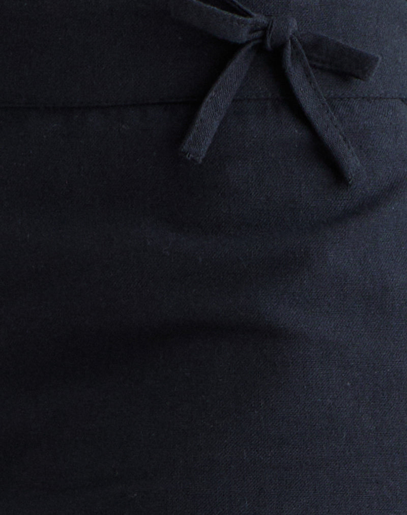 Image of Blazy Tie Shorts in Black